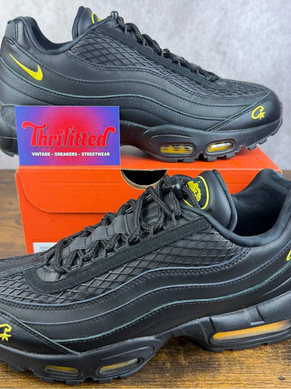 Nike Air Max 95 Corteiz Honey Black Size 8.5 FB2709-003 Men’s Sneakers OG Rare
